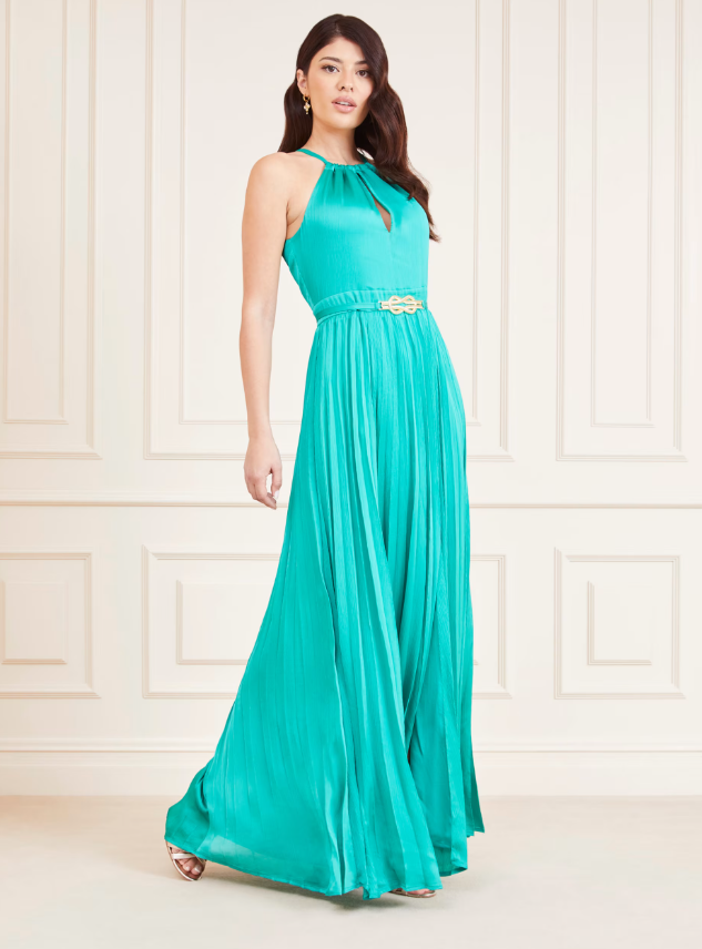 Abito lungo color tiffany clearance
